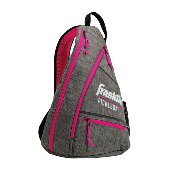 Pickleball-X Elite Performance Sling Bag - Official Bag of the US OPEN (Gray/Pink)