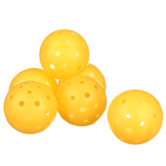 Pickleball OutdoorBall, 6-Pack, Optic Yellow