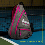 Pickleball-X Elite Performance Sling Bag - Official Bag of the US OPEN (Gray/Pink)